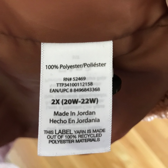 TIME AND TRU Faux Sherpa Teddy Coat Jacket Tan Women’s Plus Size 2X 20W 22W - Picture 11 of 16